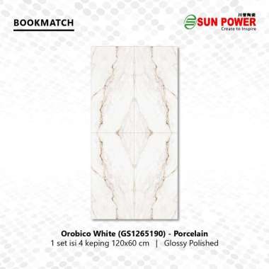 Granit Bookmatch Glossy Polished - Orobico White | Sun Power