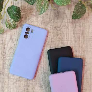 Case Xiaomi Poco F3 premium silicone full cover Anti Noda Jamur dark blue
