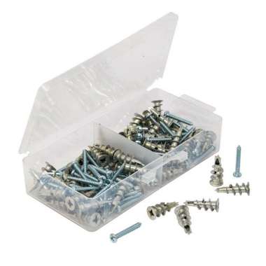 Kit Sekrup Self Drilling Drywall Anchor with Tapping Screw 60 PCS