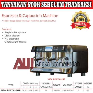 Getra NEW IBERITAL-2GR Professional Coffee Machine Espresso & Cappucino Machine Mesin Kopi Semi Auto