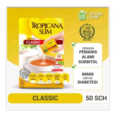 Promo Harga Tropicana Slim Sweetener Classic 50 pcs - Blibli