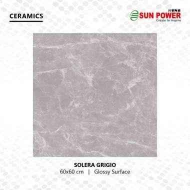 Keramik Lantai Body Putih Glossy - Solera Series | Sun Power Grigio
