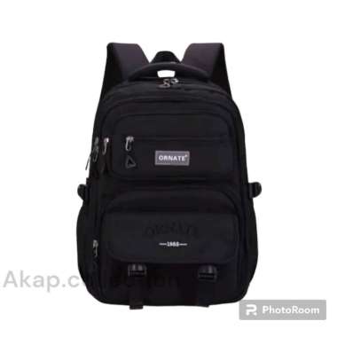 Tas Ransel Imrt Anak Sekolah Ornate Perempuan dan wanita - Hitam Hitam