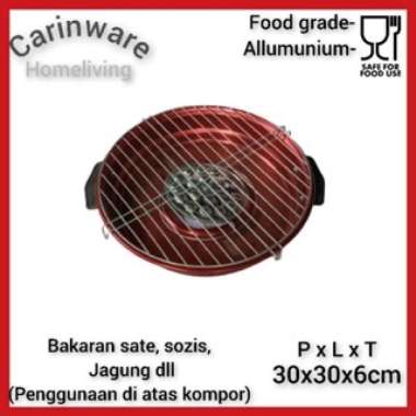 Carinware Alat Bakar Sate Putar Bakaran Sosis Panggangan Bulat/yakiniku steak Daging Ayam Panggang I