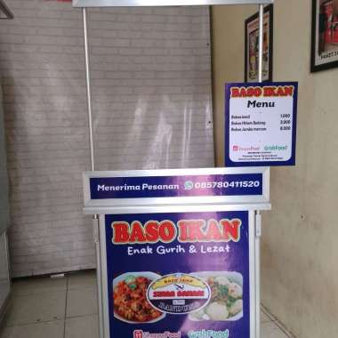 Booth Portable Meja Lipat Rombong bahan aluminium ukuran 80x50 untuk jualan pentol bakso cilok sioma
