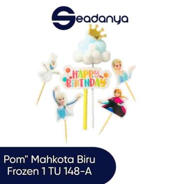 Topper Happy Birthday / Topper Ulang Tahun / Topper Kue Mahkota Frozen 1