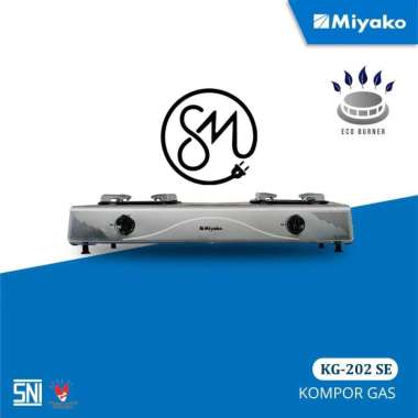 Kompor Gas Miyako 2 tungku KG-202 SE Stainless KG202SE 202SE