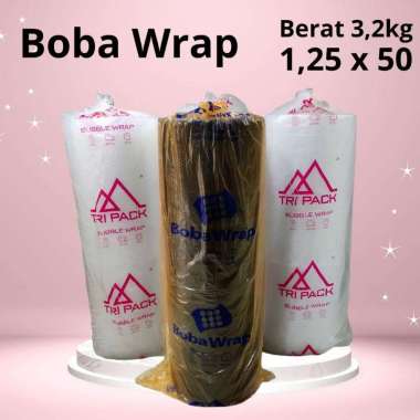 Boba Wrap | Bubble Wrap Roll Hitam - Bening Tebal Premium 125cm X 50meter TERMURAH BOBA HITAM