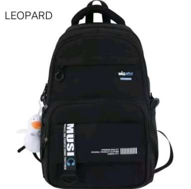 New Stok// Nr-Tas Sekolah Anak Perempuan Smp Sma-Ransel Wanita - Hitam Hitam