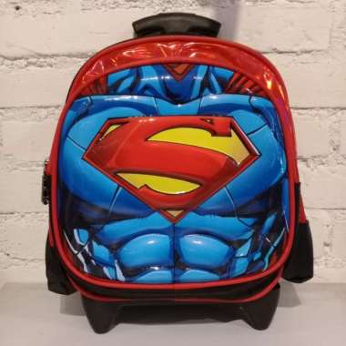 Tas troli sekolah PG / paud anak laki / perempuan - Superman Superman