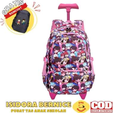 Tas Troli Anak Perempuan Sekolah Sd Remaja Bts Bt21 Ter - BTS PINK BTS PINK