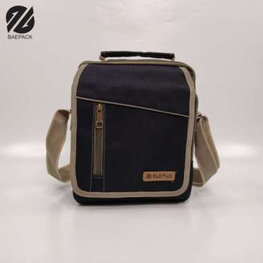 Tas Selempang Cowok Edwin Khaki Baepack / Tas Selempang Pria Tas bahu - Khaki Hitam
