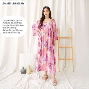Daster Kaftan Super Jumbo Ld 150 Longdress Rayon Premium Homedress