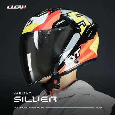 CLEAN Kaca Helm (No.43) KYT Half face NFJ Silver