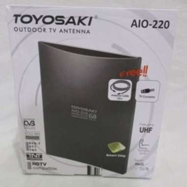 Aio-220 Antena Tv Toyosaki Smart Chip + Kabel 10M Indoor / Outdoor Multicolor