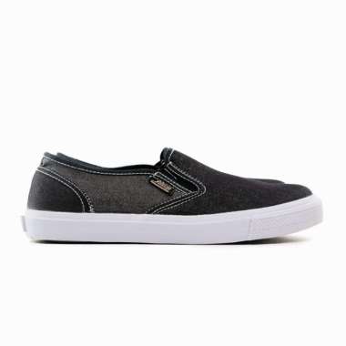 Sepatu Slip On Johnson - Venus Black Grey 38