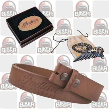 Indian Motorcycle Leather Textile Belt - Sabuk Ikat Pinggang Pria Strap