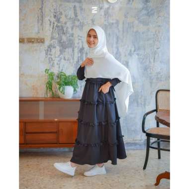 [ Diskon ] Gamis Arumi By Ziyah.id | Gamis Kekinian Black