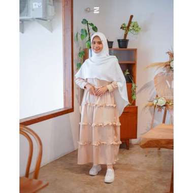 [ Diskon ] Gamis Arumi By Ziyah.id | Gamis Kekinian Nude