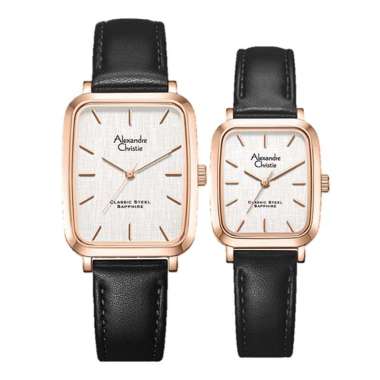 JAM TANGAN COUPLE ORIGINAL ALEXANDRE CHRISTIE AC8699 AC 8699 - HITAM -JAM TANGAN ALEXANDRE CHRISTIE