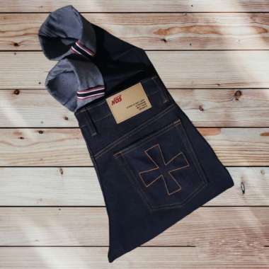 raw denim selvedge black indigo nos id 24 oz - 27 33
