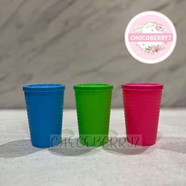 Gelas Minum 350 ml Plus Tutup Anti Tumpah KMP Mutiara Souvenir Ulang Tahun Food Grade PINK 350ml+tut