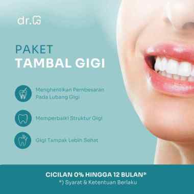 dr. G Dental Studio + Tambal Gigi Depan + Dental Checkup + Konsultasi Dokter