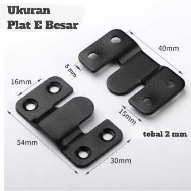 BRAKET E HITAM Cantolan Bingkai Foto Figura Gantung, Plat BESAR /KECIL Braket Ambalan Plat Gantung M