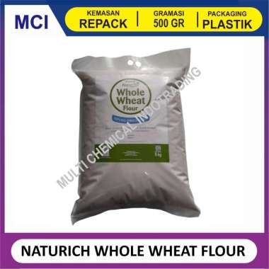 TEPUNG GANDUM UTUH NATURICH WHOLE WHEAT FLOUR - REPACK 500 GR