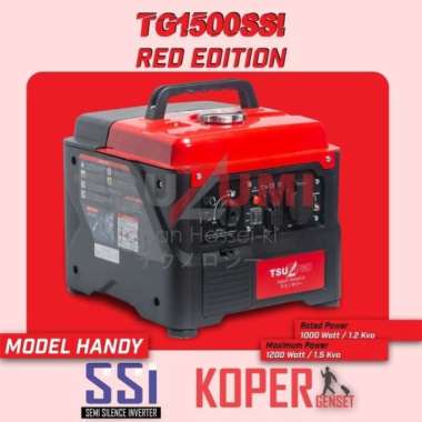 Tsuzumi Genset Semi Silent Inverter TG1500SSI RED / Genset Mini Inverter 1000watt