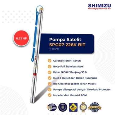 Pompa Submersible / Pompa Satelit Shimizu SPG07-226K BIT 1/4 HP