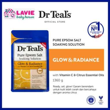 DR TEAL’S Pure Epsom Salt Soaking Solution 1360g citrus