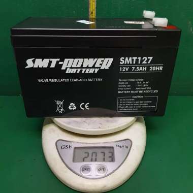 Batre 12volt Aki Kering 12v7,5Ah SMT-Power SMT127 SAIKEDA