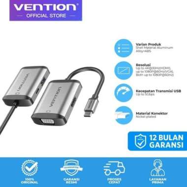 Vention TFA Adapter 4 in 1 USB Type C to HDMI VGA USB 3.0 PD