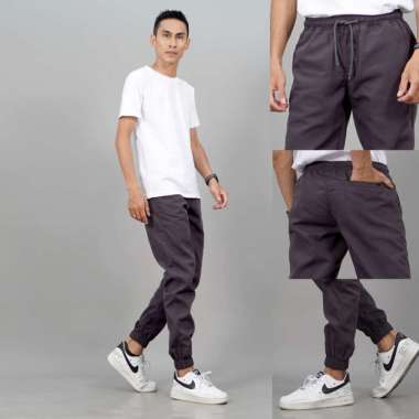 Okechuku DION Celana Jogger Pria Premium Celana Joger Jogger Pants Pria L Krem