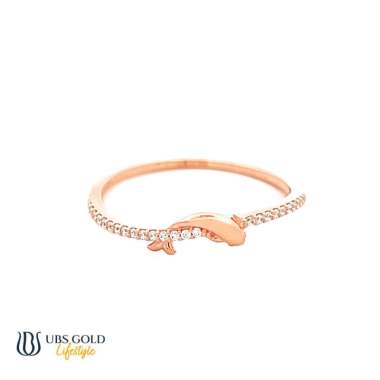 UBS Gold Cincin Emas - Ksc1065 - 17k 14 Rose Black Gold