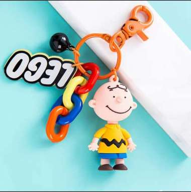 Gantungan Kunci Silicon Snoopy Charlie Lego
