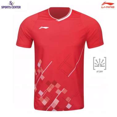New Kaos / Jersey Badminton Lining ATDRY Competition Series AAYT057-2 / AAYT057 Cinnabar Red XXL