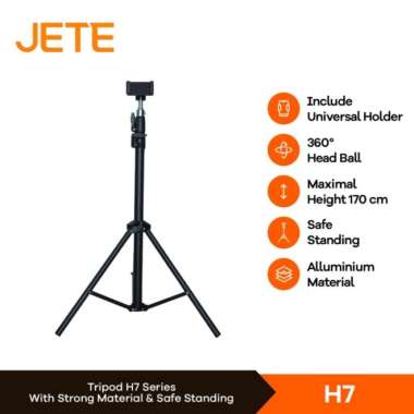 JETE H7 TRIPOD HP HOLDER KAMERA WEBCAM KOKOH UP TO 170 CM ORIGINAL