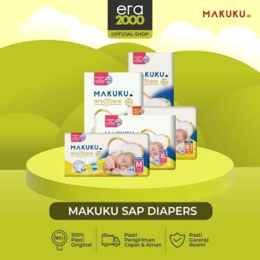 Era 2000 - Makuku Dry Care Diapers Big Pack NBS54/M48/L44 Popok Bayi Popok Anti Gumpal NBS54