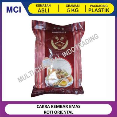 CAKRA KEMBAR EMAS ROTI ORIENTAL / TEPUNG TERIGU ORIENTAL CAKRA KEMBAR EMAS 5 KG