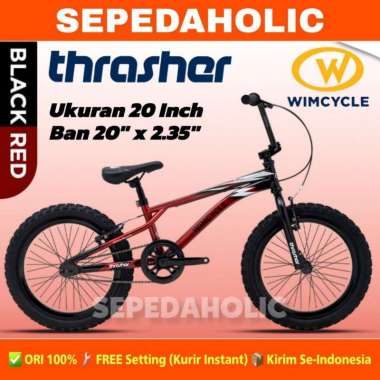 Sepeda Anak Laki BMX WIMCYCLE THRASHER X2 Ukuran 20 Inch Usia 8-12 Tahun