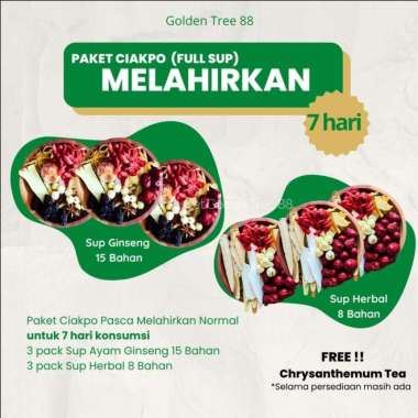 Paket Ciakpo Melahirkan Normal Recovery Pasca Melahirkan Full Sup Ayam