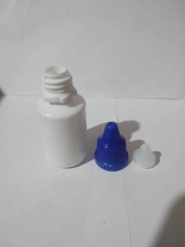 BOTOL TETES 30 ML BAHAN PLASTIK HDPE LDPE TUTUP BIRU