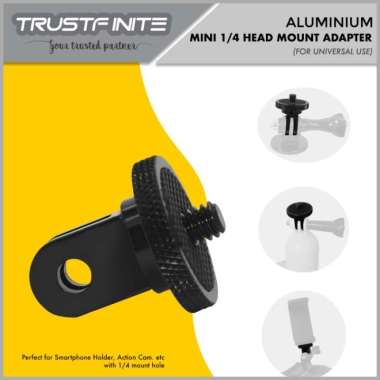 CNC Aluminium Mini Head 1/4" Tripod Adapter Mount