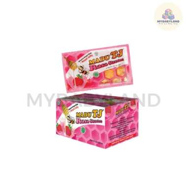 Madu TJ | Madu Tresno Joyo Sachet | 1 Box / 12 Sachet Madu TJ Strawberry