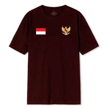 Jemssky - Kaos Garuda Merah Putih T-shirt Cotton Combed 30s New Maroon XL