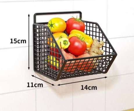 RAK GANTUNG 1 SEKAT - RAK GANTUNG DAPUR ORGANIZER RAK 1 SEKAT RAK TEMPAT BUMBU KERANJANG BUAH KERANJ