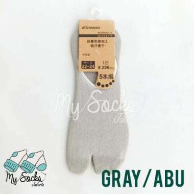 kaos kaki jempol pendek wanita hidden socks invisible abu muda Semua Ukuran