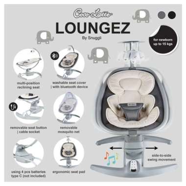 Cocolatte Loungez by Snuggli Light Grey